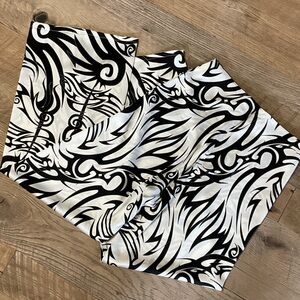 Thomas Wylde 100% Silk Graphic Wide Leg Pants